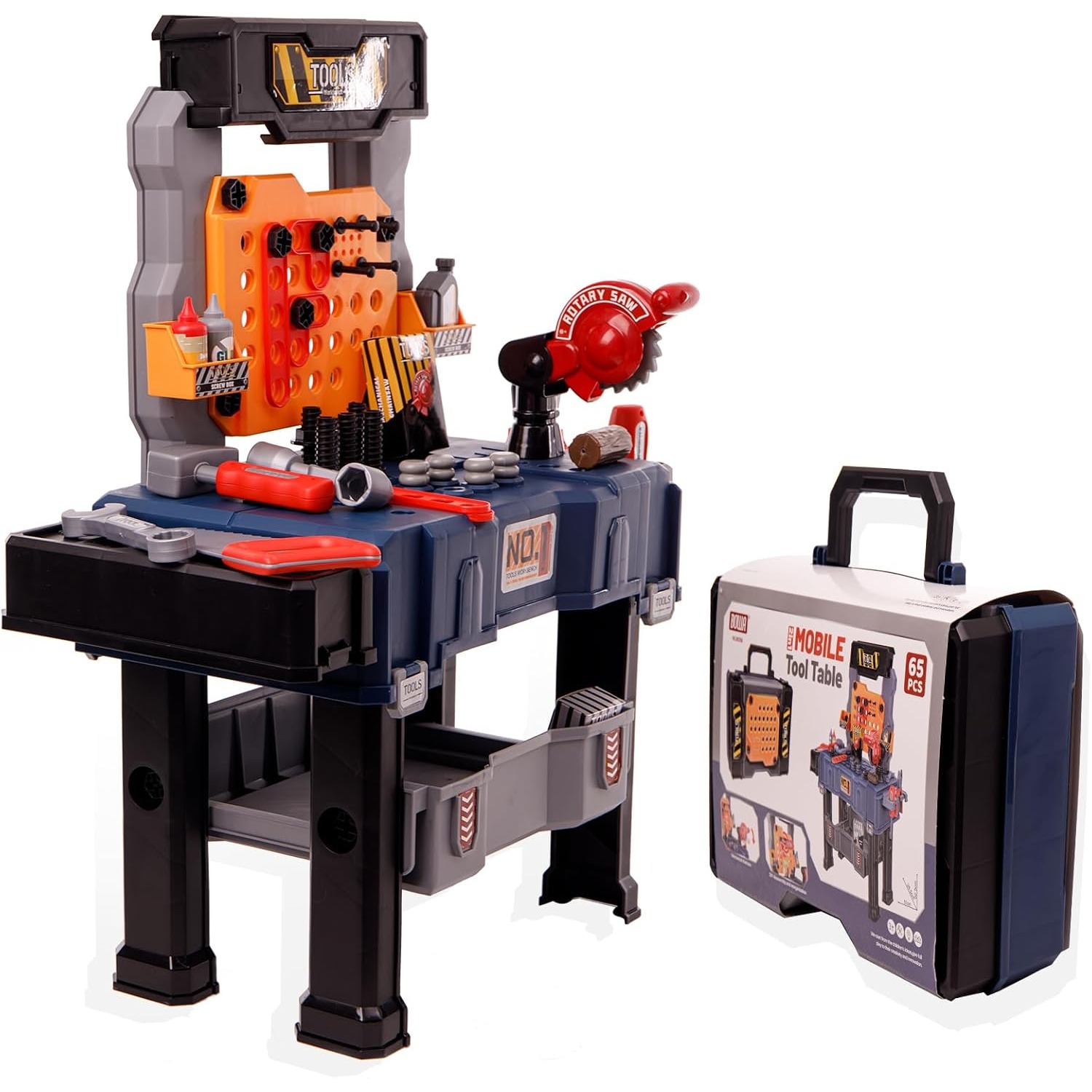 Tools Workshop Kids - 65PCS เด็กเครื่องมือ Bench Set Pretend Play