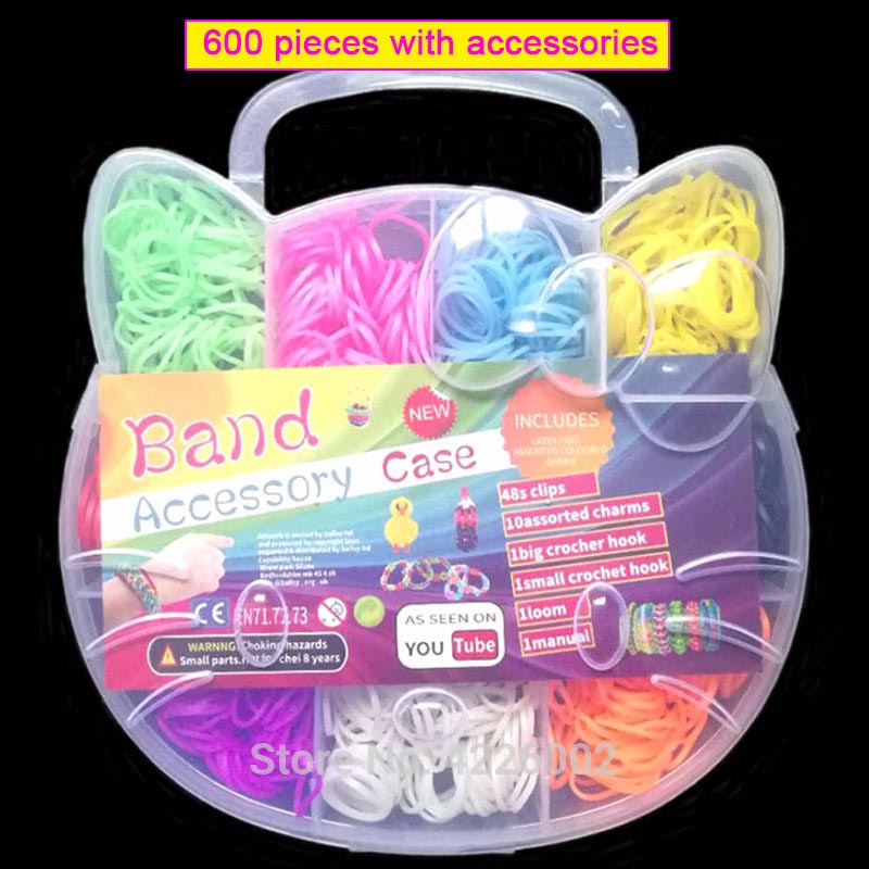 Tools Workshop Kids - ยางยืดหลากสี DIY ชุดกล่องของขวัญสำหรับเด็กผู้หญิงสร้อยข้อมือทอชุดกล่องเครื่องมือเด็กศิลปะหัตถกรรมของเล่นเด็ก7 8 10ปี