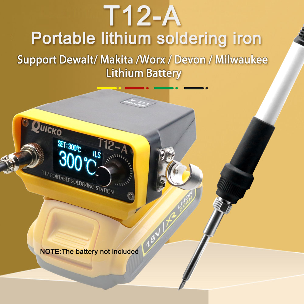 Milwaukee Drill M12 Fuel - STM32 V3 T12-A สถานีบัดกรีไร้สายบัดกรีเหล็กสําหรับ Dewalt/Makita/Milwaukee/Devon Li-Ion