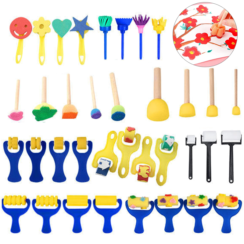 Tools Workshop Kids - ﻿ แปรงฟองน้ำสำหรับเด็ก ของเล่นศิลปะ งานฝีมือ ฮาโลวีน อุปกรณ์วาดภาพ