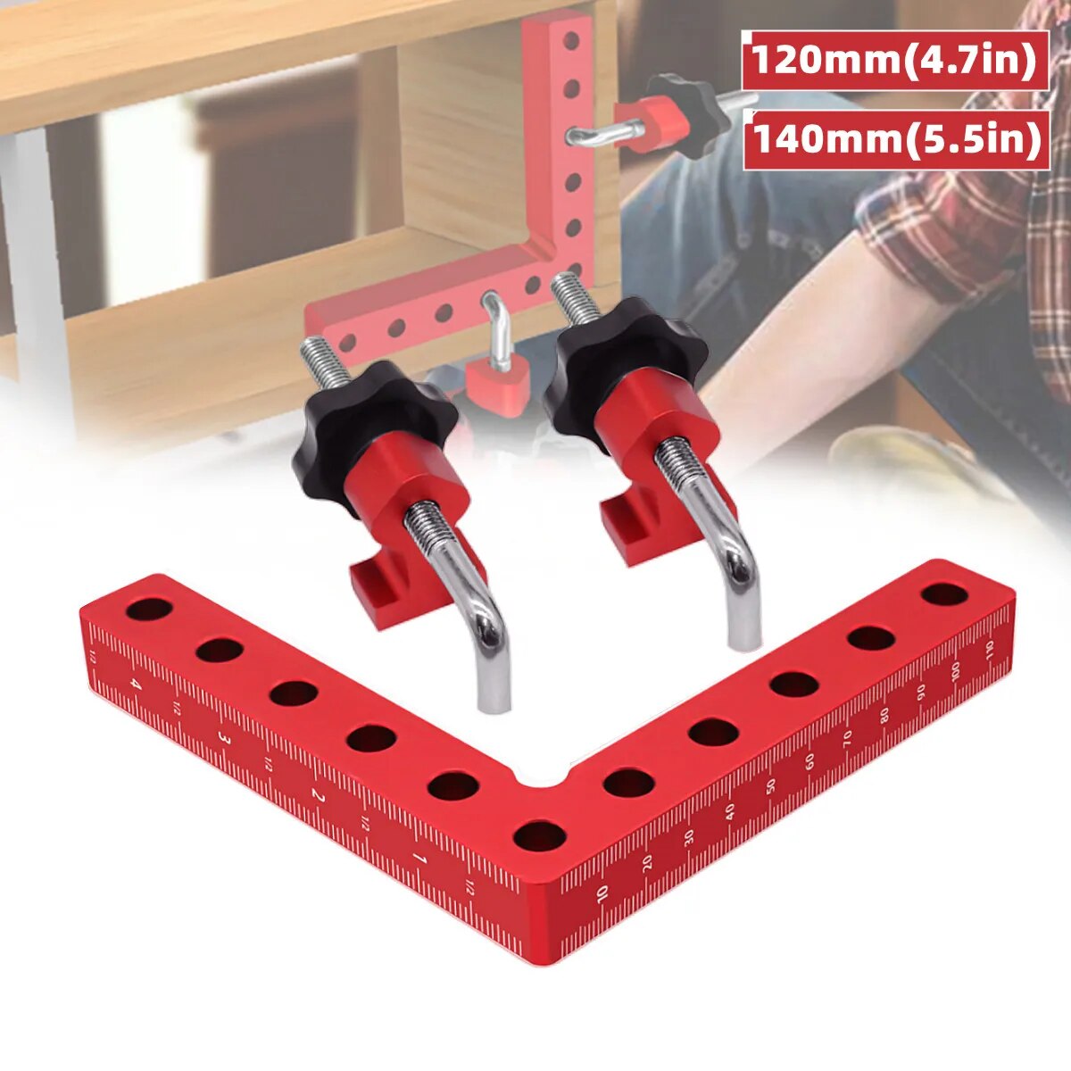 Angle Clamp 90 - ชุดเครื่องมือจับยึดมุมฉาก 90 องศา ทำจากอลูมิเนียมอัลลอยด์ สำหรับงานไม้