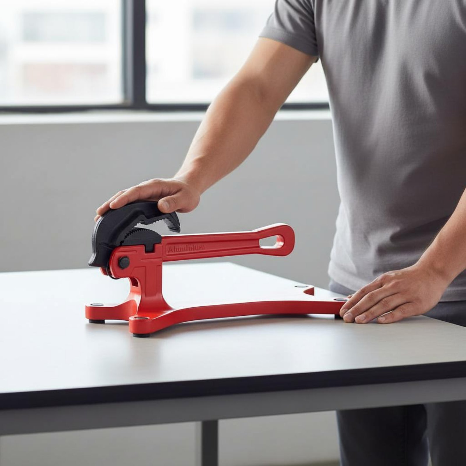 Tools Work - ประแจจับท่อแบบล็อคตัวเอง ประแจจับท่อแบบปรับได้เองแบบพกพา เครื่องมือช่าง งานหนัก ฟันกันลื่น สำหรับงานในโรงงาน