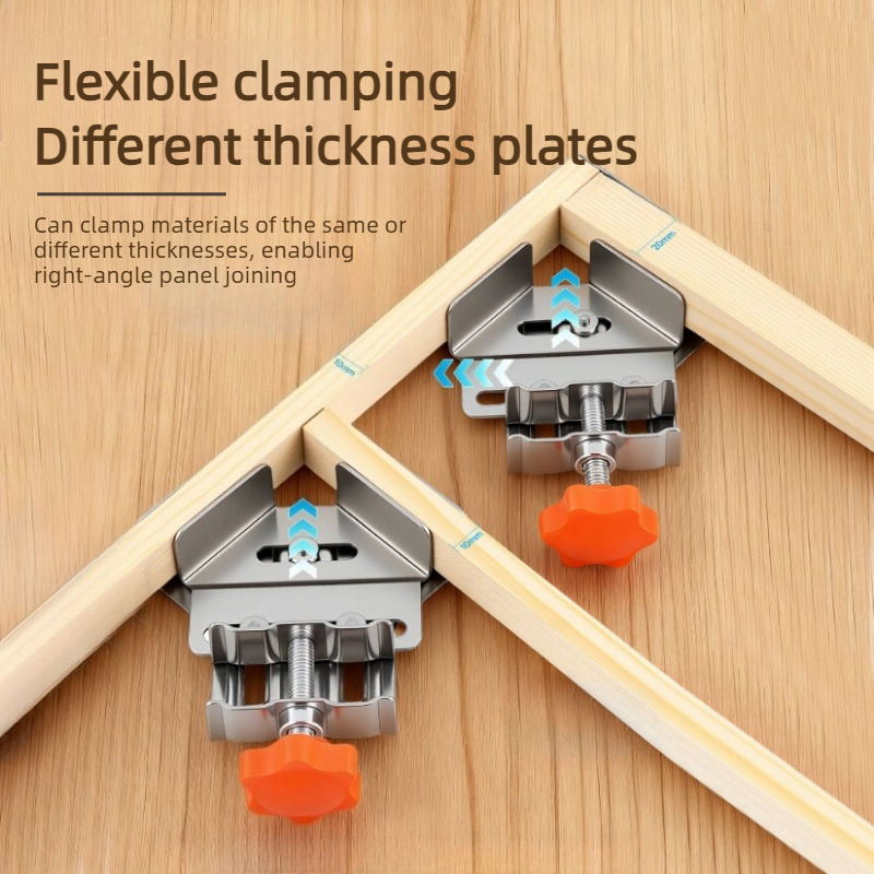 Angle Clamp 90 - ตัวหนีบมุมเปิด/ปิดสแตนเลส, เครื่องมือหนีบยึดงานไม้แบบรวดเร็ว, ตัวหนีบยึดมุมฉาก 90 องศา
