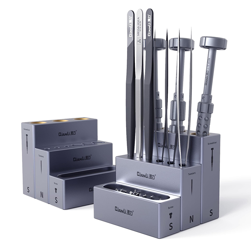 Screw Organizer Kit - Qianli ICubeกล่องอลูมิเนียมคุณภาพสูงโทรศัพท์ซ่อมแหนบไขควงอะไหล่สกรู4ชิ้น/เซ็ต