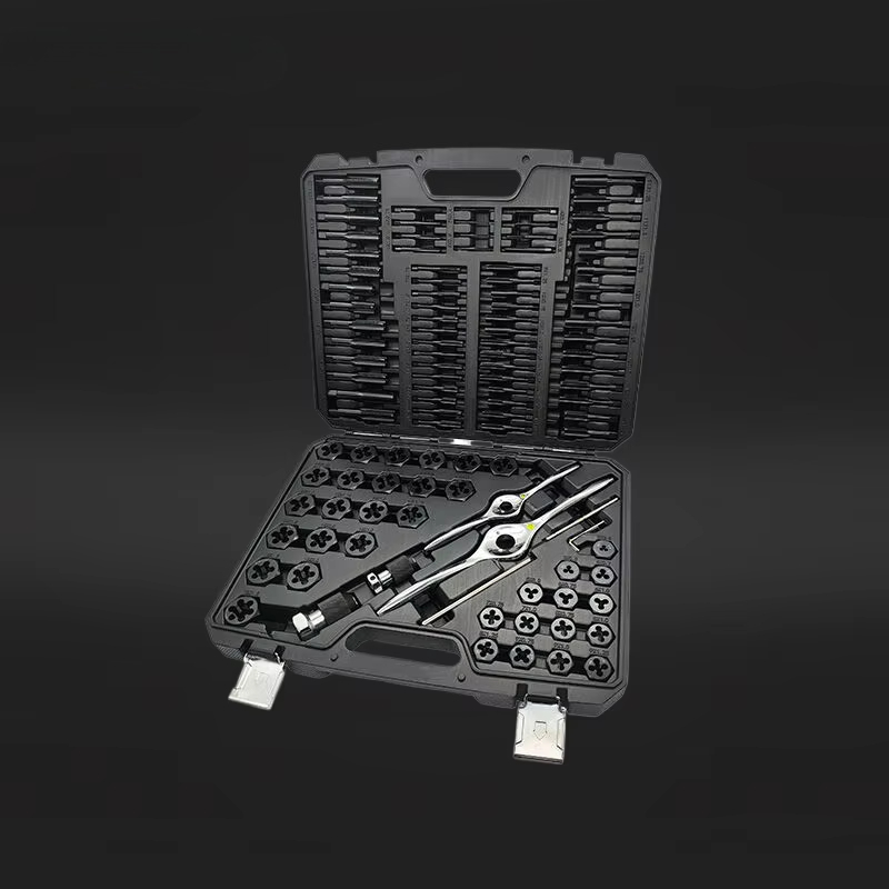 Tap Die Set - ชุดเครื่องมือต๊าปและไดร์แบบมืออาชีพ 110 ชิ้น ชุดเครื่องมือซ่อมต๊าปแบบปรับได้ด้วยมือ