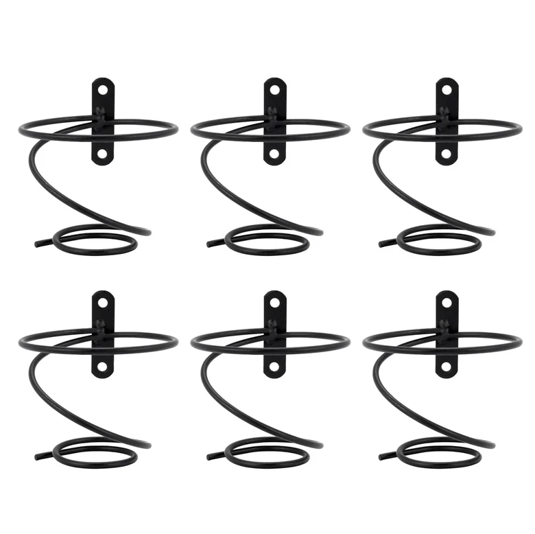 Screw Organizer Kit - แพ็ค 6 ชั้นวางไวน์ติดผนัง - ที่วางขวดไวน์แดงพร้อมสกรู, ออแกไนเซอร์ชั้นวางไวน์แขวนโลหะ