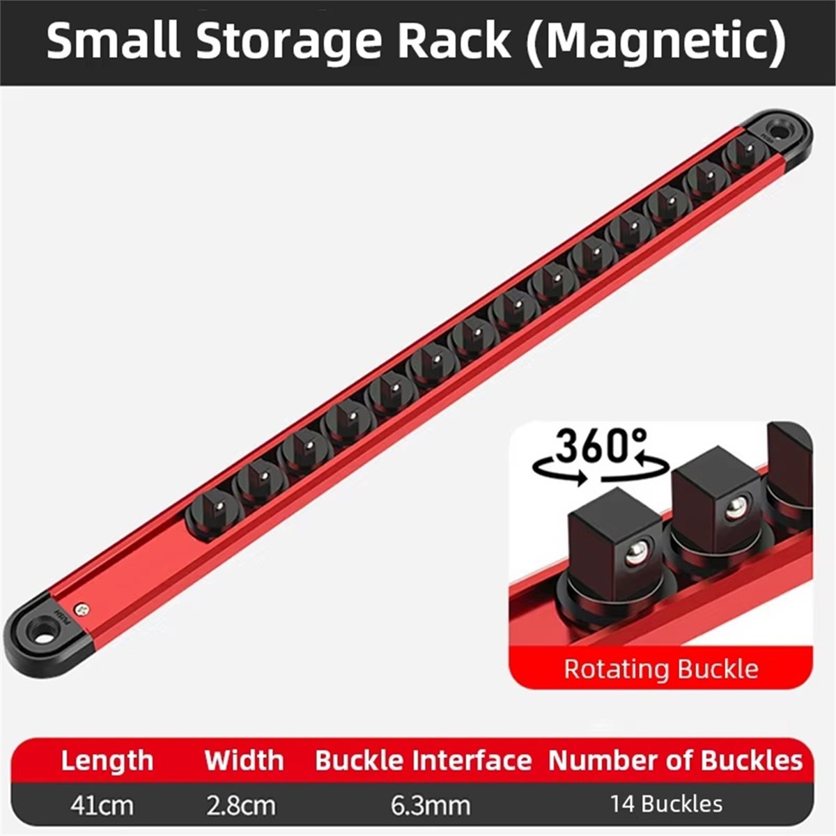 Workshop Tools For Sale - รางจัดเก็บซ็อกเก็ตแม่เหล็ก 828 เมกะเซลล์ สำหรับแขวนผนัง ใช้ในโรงรถหรือห้องทำงาน สำหรับเก็บประแจและซ็อกเก็ต