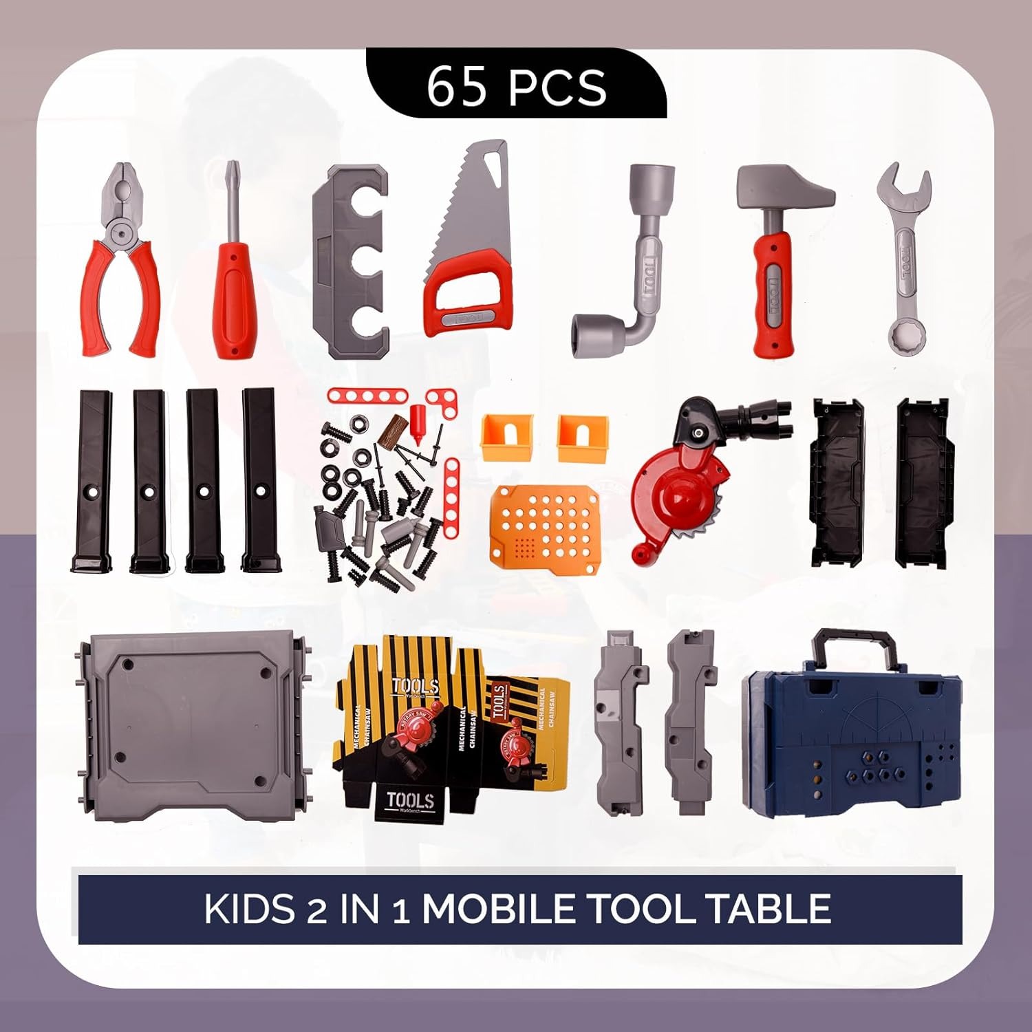 65PCS เด็กเครื่องมือ Bench Set - Tools Workshop Kids บทวิจารณ์และราคา