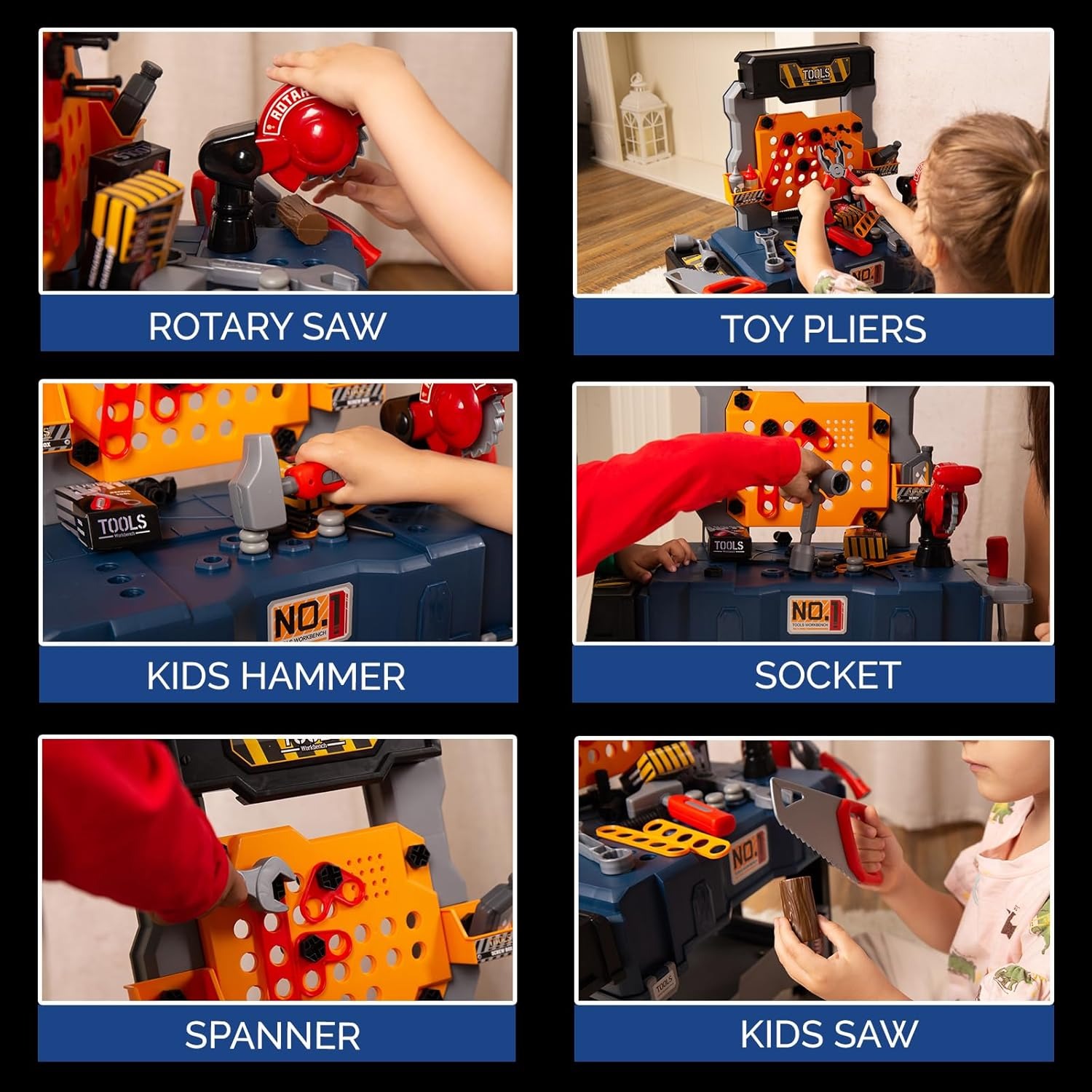 65PCS เด็กเครื่องมือ Bench Set - Tools Workshop Kids บทวิจารณ์และราคา